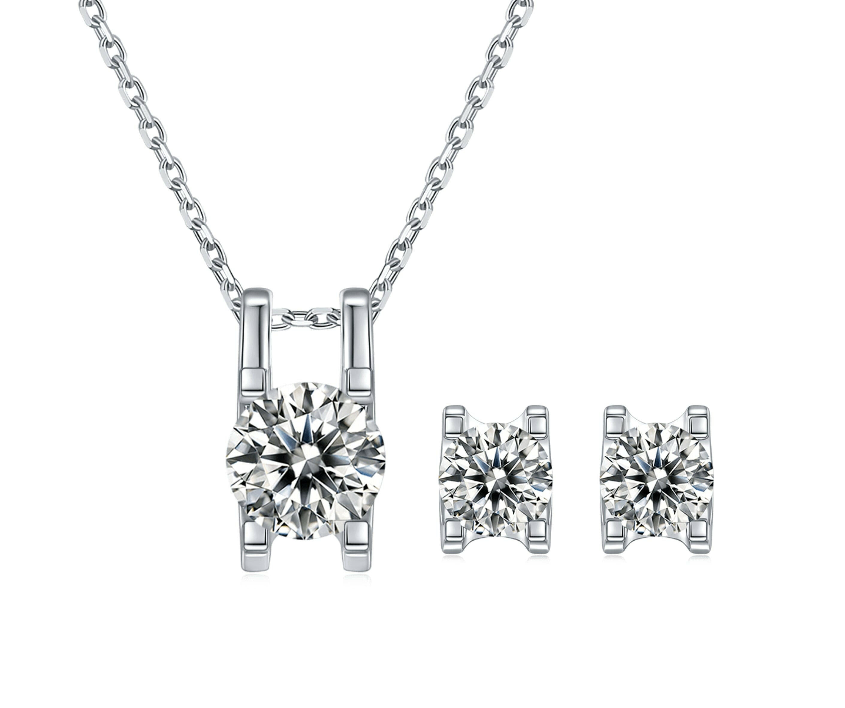 Classic Round Diamond Jewelry Set-Evani Naomi Jewelry