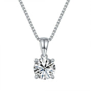 Classic Round-cut 1.0 ct Diamond Necklace-Evani Naomi Jewelry