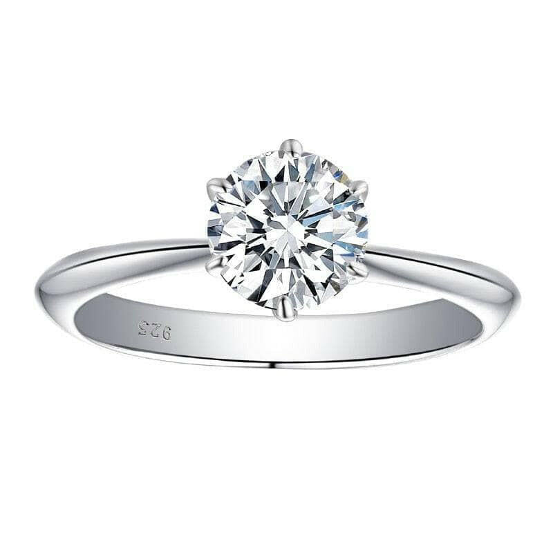 Classic Round-cut 1.00 ct Diamond Engagement Ring-Evani Naomi Jewelry
