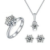 Classic Round-cut Diamond Jewelry Set-Evani Naomi Jewelry
