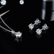 Classic Round-cut Diamond Jewelry Set-Evani Naomi Jewelry