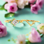 Cleric Ring Set- Video Game Inspired Rings in 14k White Gold-Evani Naomi Jewelry