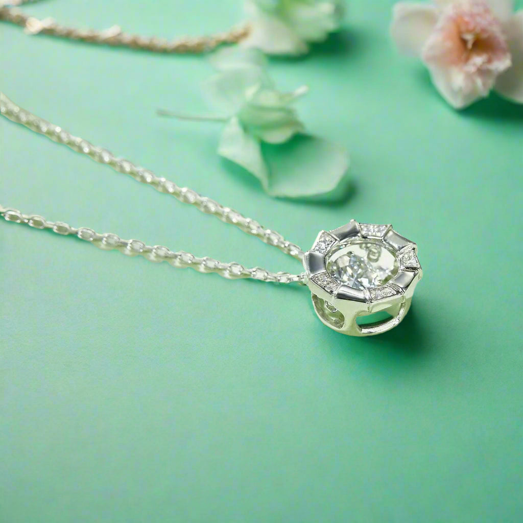 Dancing 0.5 ct Diamond Necklace-Evani Naomi Jewelry