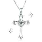 Diamond Heart & Cross Necklace-Evani Naomi Jewelry