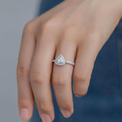 Elegant 1.00 ct Trillion Halo Diamond Engagement Ring-Evani Naomi Jewelry