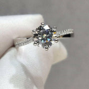 Elegant 1.0ct Diamond White Gold Engagement Ring-Evani Naomi Jewelry