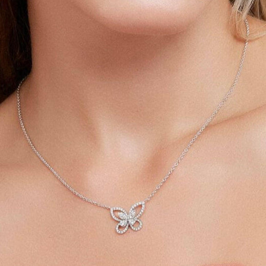 Elegant Double-Butterfly Necklace-Evani Naomi Jewelry