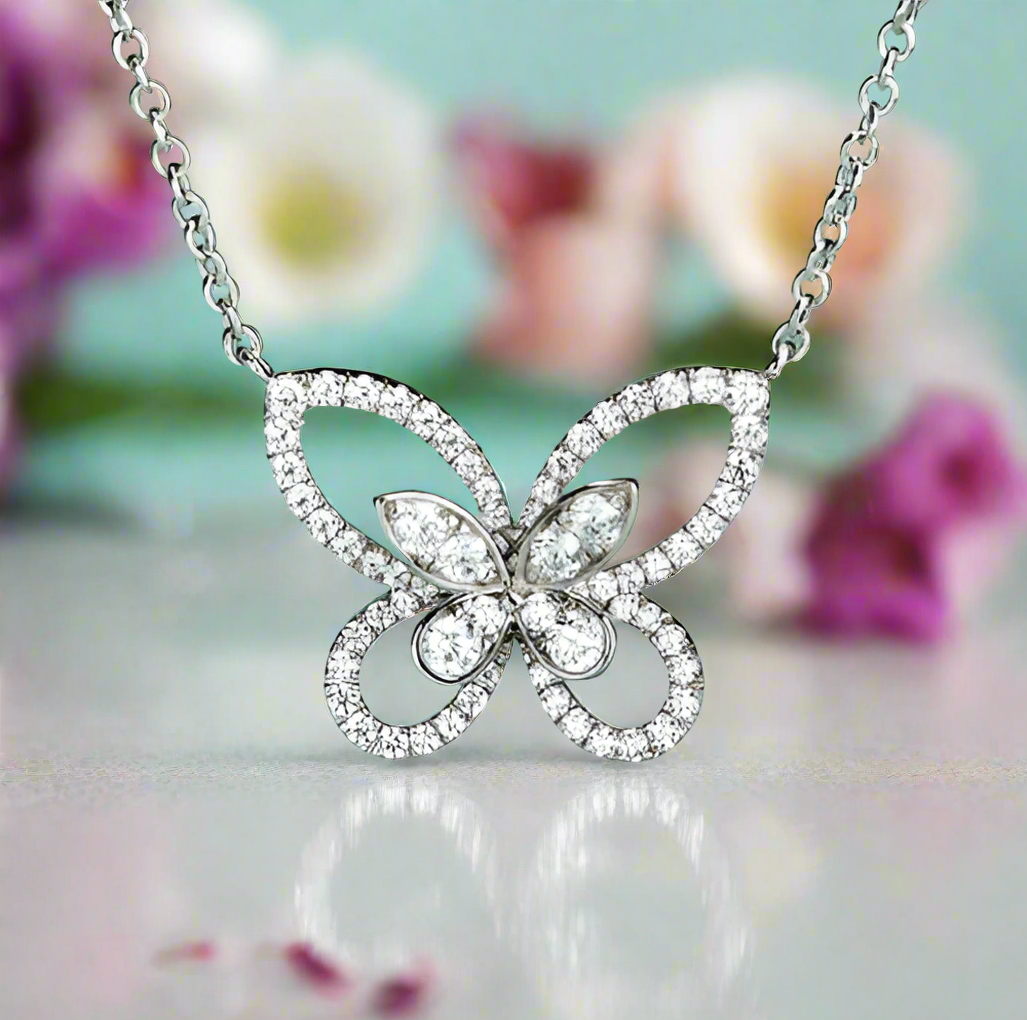 Elegant Double-Butterfly Necklace-Evani Naomi Jewelry