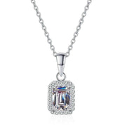 Emerald-cut 1.0 ct Diamond Clavicle Chain Necklace-Evani Naomi Jewelry