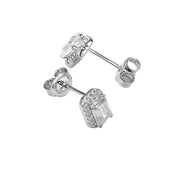 Emerald-cut 1.0 ct Diamond Halo Jewelry Set-Evani Naomi Jewelry