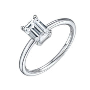 Emerald-cut 1.00 ct Diamond Solitaire Engagement Ring-Evani Naomi Jewelry