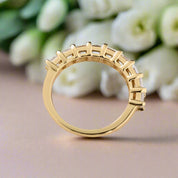 Flash Sale- 2.0 ct Asscher Cut Half Eternity Ring Band-Evani Naomi Jewelry