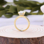 Flash Sale- 4.0 Ct Emerald Cut Yellow Gold Engagement Ring-Evani Naomi Jewelry