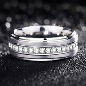 Flash Sale- 8mm Tungsten Carbide Men's Wedding Band-Evani Naomi Jewelry