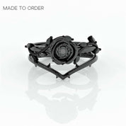 Flash Sale- Black Rose Gothic Wedding Rings in 14k Gold .50 ct Round Cut Diamond-Evani Naomi Jewelry