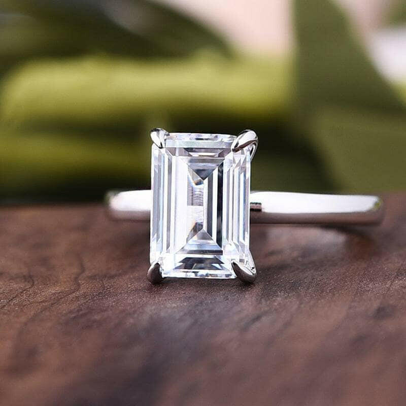 Flash Sale- Classic 3.3 ct Emerald Cut Diamond Engagement Ring-Evani Naomi Jewelry
