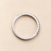 Flash Sale- Classic Thin Half Eternity Women's Wedding Band-Evani Naomi Jewelry