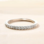 Flash Sale- Classic Thin Half Eternity Women's Wedding Band-Evani Naomi Jewelry