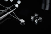Flash Sale- Emerald Cut 0.5 ct Diamond Earrings-Evani Naomi Jewelry