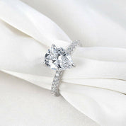 Flash Sale- Pear Cut 4 ct Diamond Engagement Ring-Evani Naomi Jewelry