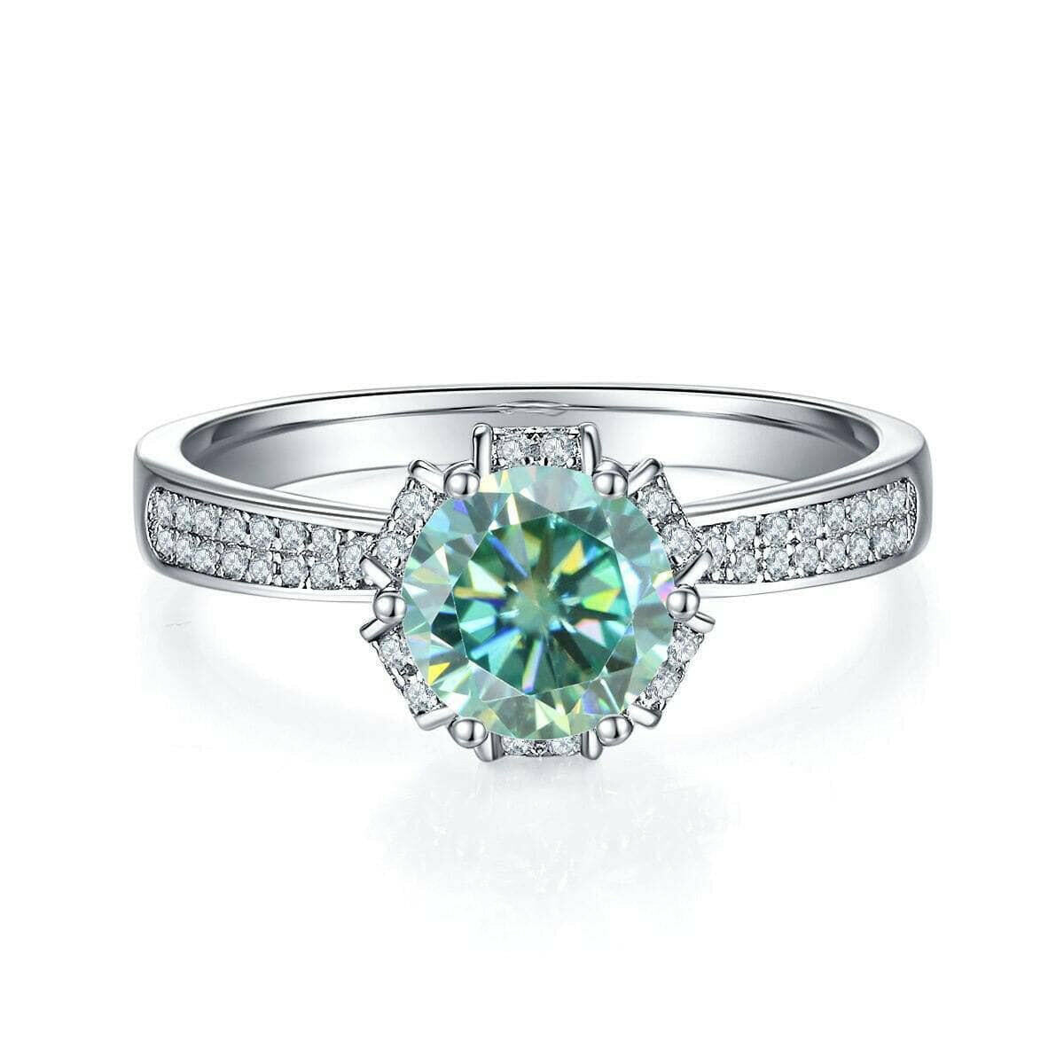 Floral-Style 1.00 ct Round Diamond Engagement Ring-Evani Naomi Jewelry