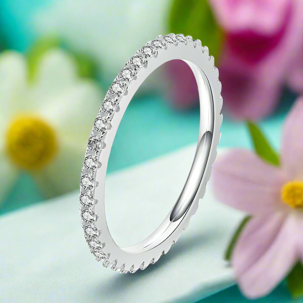 Full Eternity 0.57 ct Diamond Wedding Band-Evani Naomi Jewelry