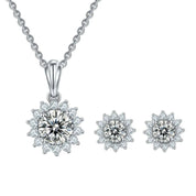 Gorgeous Sunflower 1.0 ct Diamond Jewelry Set-Evani Naomi Jewelry