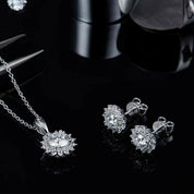 Gorgeous Sunflower 1.0 ct Diamond Jewelry Set-Evani Naomi Jewelry
