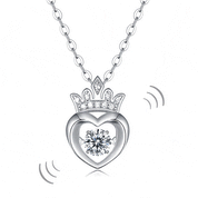 Heart Crown 0.4 ct Twinkle Diamond Necklace-Evani Naomi Jewelry