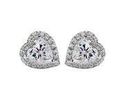 Heart Shaped 1.0 ct Diamond Halo Jewelry Set-Evani Naomi Jewelry