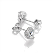 Heart Shaped 1.0 ct Diamond Halo Jewelry Set-Evani Naomi Jewelry