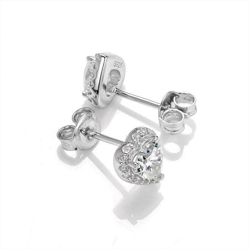 Heart Shaped 1.0 ct Diamond Halo Jewelry Set-Evani Naomi Jewelry