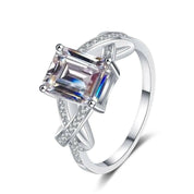 Luxurious 3ct Emerald cut Diamond Wedding Ring-Evani Naomi Jewelry