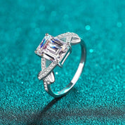 Luxurious 3ct Emerald cut Diamond Wedding Ring-Evani Naomi Jewelry