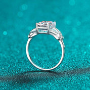 Luxurious 3ct Emerald cut Diamond Wedding Ring-Evani Naomi Jewelry