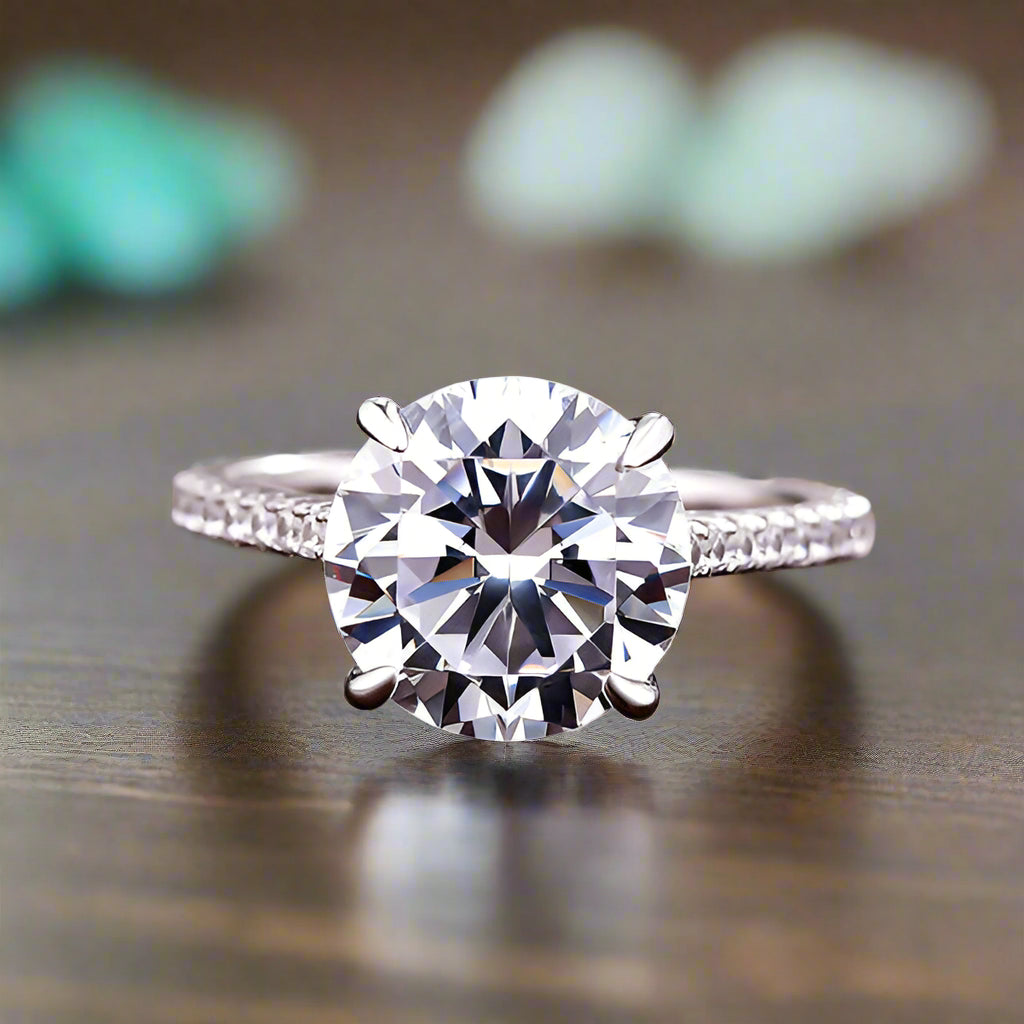Luxurious 4.0 Ct Round Cut Engagement Ring-Evani Naomi Jewelry