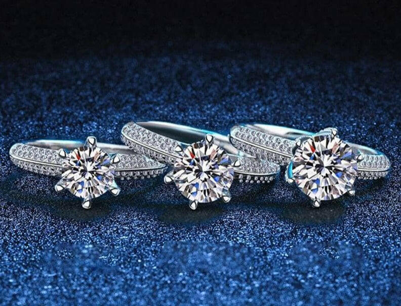 Luxury 3ct Round Diamond Wedding Ring-Evani Naomi Jewelry