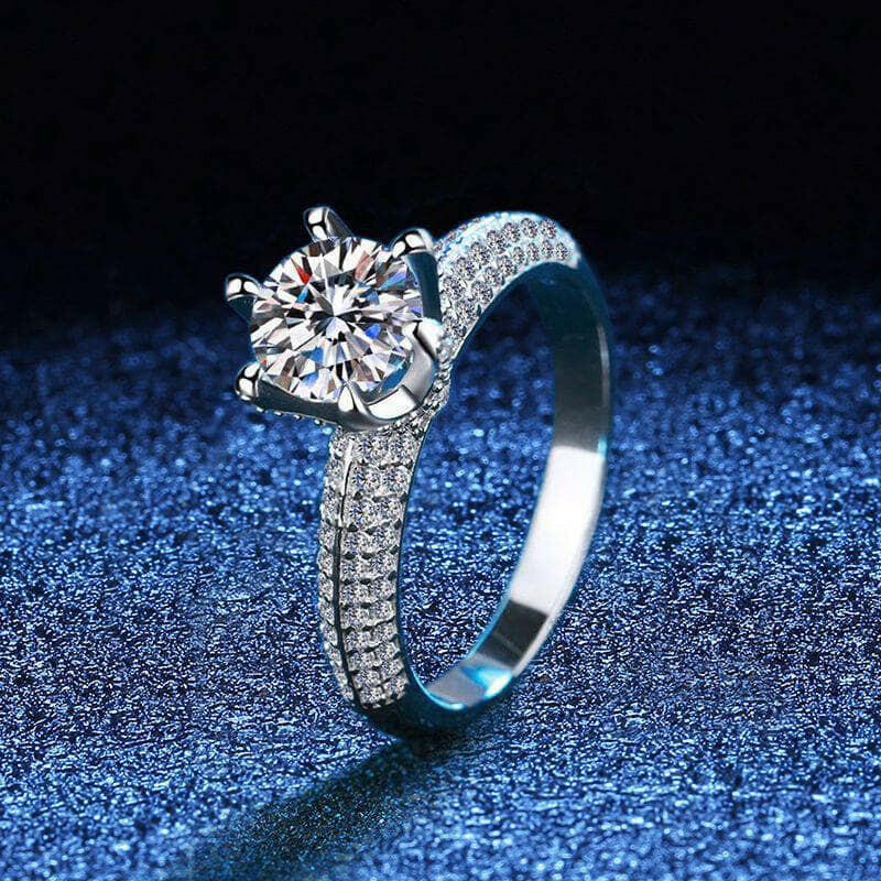 Luxury 3ct Round Diamond Wedding Ring-Evani Naomi Jewelry