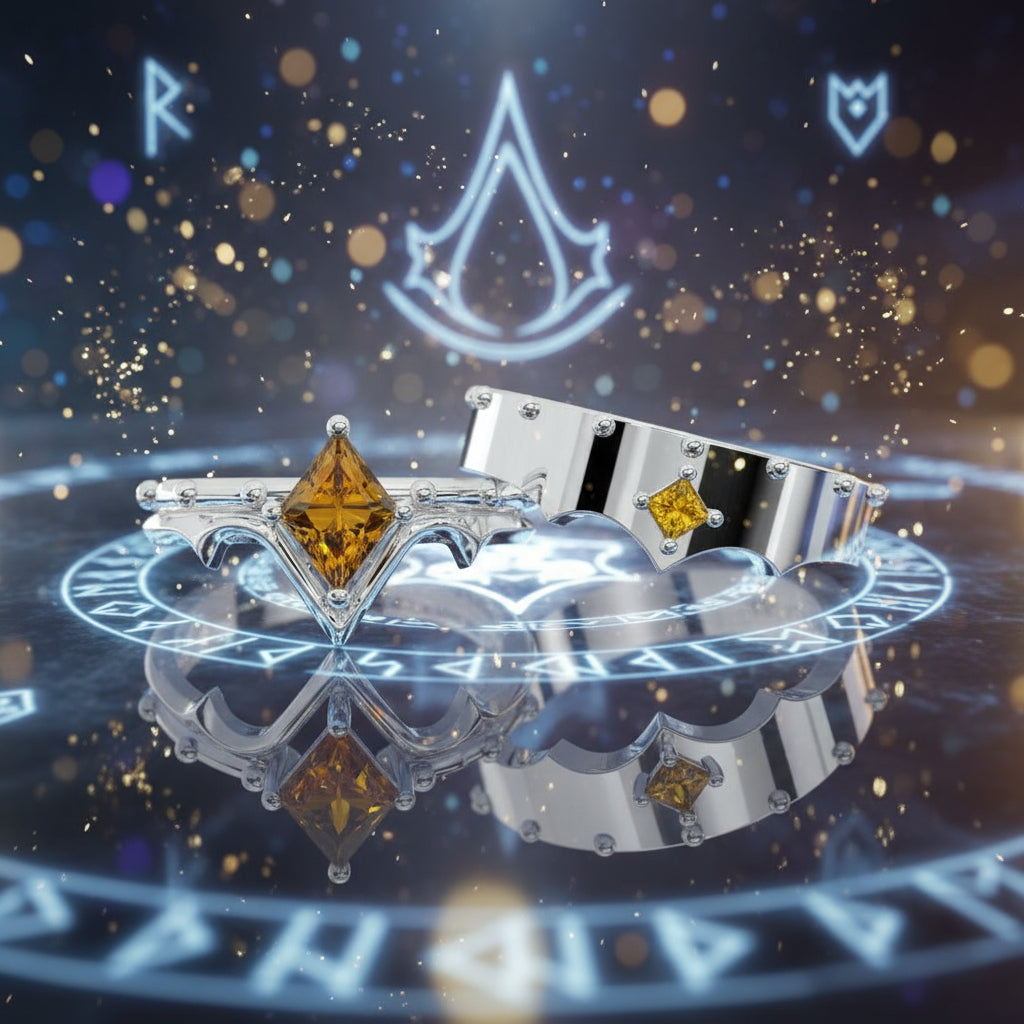 Marksman's Ring (Unisex)- Video Game Inspired Rings in 14k Yellow Gold-Evani Naomi Jewelry