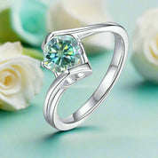 Modern Bypass 1.00 ct Round Diamond Engagement Ring-Evani Naomi Jewelry