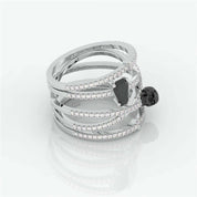 My Other Half Gothic Wedding Rings in 14k Gold Limited Coffin Shape Diamond-Evani Naomi Jewelry