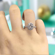 Oval Cut 2ct Diamond Engagement Ring-Evani Naomi Jewelry