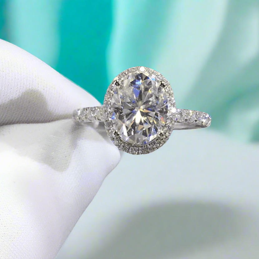 Oval Cut 2ct Diamond Engagement Ring-Evani Naomi Jewelry
