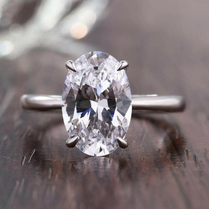 Oval Cut 3.5 ct Diamond 3-Pieces Bridal Set-Evani Naomi Jewelry