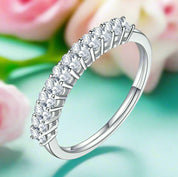 Oval-cut 1.0 ct Diamond Half Eternity Wedding Band-Evani Naomi Jewelry