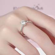 Oval-cut 1.00 ct Diamond Solitaire Engagement Ring-Evani Naomi Jewelry