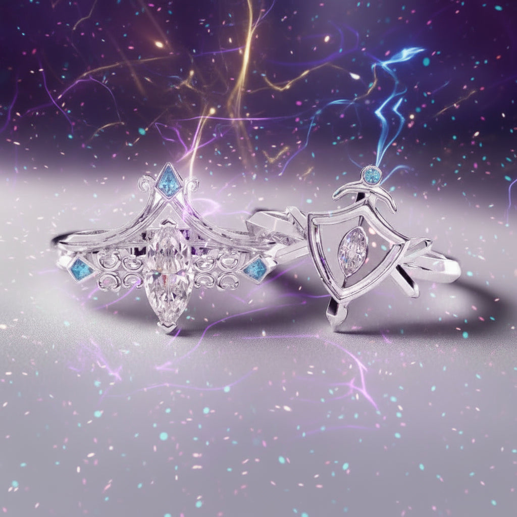 Paladin's Shield Ring (Unisex)- Video Game Inspired Rings in 14k Yellow Gold-Evani Naomi Jewelry