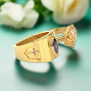 Priest's Ring Set- Video Game Inspired Rings in 14k Yellow Gold-Evani Naomi Jewelry