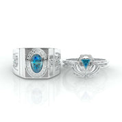 Priest's Ring Set- Video Game Inspired Rings in 14k Yellow Gold-Evani Naomi Jewelry