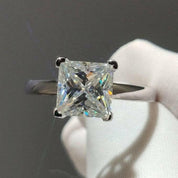 Princess Cut 1ct Sparkling Diamond Classic 4 Claw Engagement Ring-Evani Naomi Jewelry